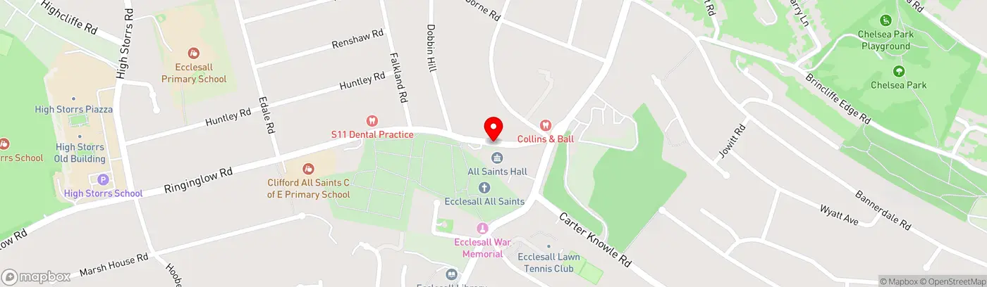 Map showing location at Ringinglow Road, Sheffield, S11 7PP